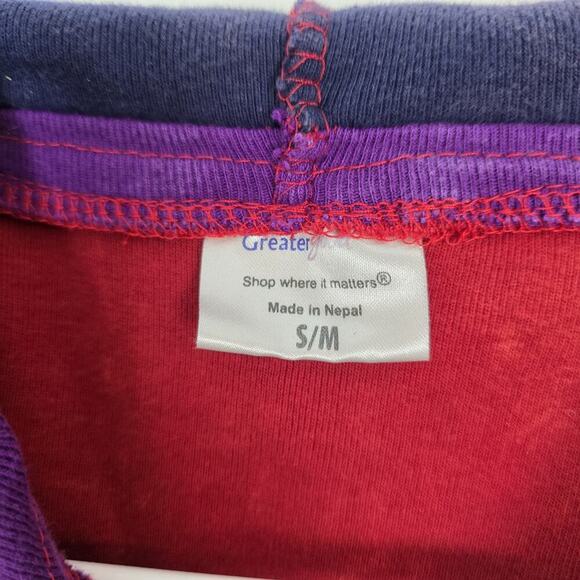 Greater Rainbow Colorful Embroidered Patchwork Hippie Jacket Size Medium - Picture 6 of 10